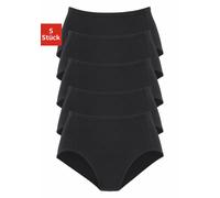 Taillenslip PETITE FLEUR, Damen, Gr. 58, schwarz, Piqué, Obermaterial: 95% Baumwolle, 5% Elasthan, unifarben, körpernah, Unterhosen Taillenslip, aus weicher Pikee-Qualität, Topseller (225997-58) schwa