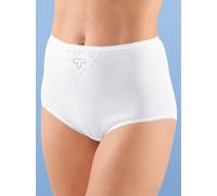 Schiesser Damen Taillenslip Maxi, 2er Pack, Gr. 44, weiß (weiss 100)