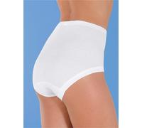 Taillenslip SCHIESSER, Damen, Gr. 44, 4 Stk., weiß, 100% Baumwolle, Unterhosen Taillenslip, Topseller (895500-44) weiß