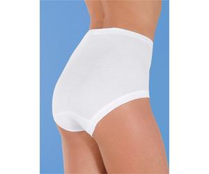 Taillenslip SCHIESSER, Damen, Gr. 54, 4 Stk., weiß, 100% Baumwolle, Unterhosen Taillenslip, Topseller (895500-54) weiß