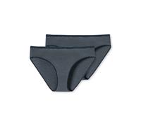 Taillenslip SCHIESSER "Modal Essentials", Damen, Gr. 40, blau (804, nachtblau), Single Jersey, Obermaterial: 80% Modal, 10% Elasthan, 10% Polyester, gestreift, körpernah, Unterhosen Taillenslip, mit G