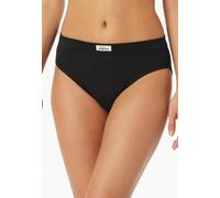 Schiesser Tai-Slip Revival Paula Feinripp Bio Baumwolle Schwarz Größe 40