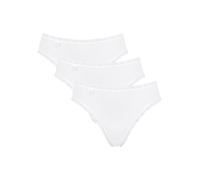 Sloggi Single-Jersey Damen-Slip 24/7 Cotton Lace im 3er-Pack weiss 44