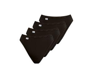 Taillenslip SLOGGI "Basic+", Damen, Gr. 38, schwarz, Obermaterial: 95% Baumwolle, 5% Elasthan, unifarben, figurbetont, Unterhosen Taillenslip, weich, Baumwollmix, Multipack, elastisch (38723015-38) sc