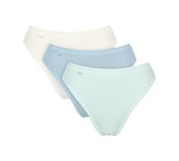 Tai-Slip SLOGGI "Basic+ Tai C3P", Damen, Gr. 48, medium grau melange, Single Jersey, Obermaterial: 95% Baumwolle, 5% Elasthan, unifarben, körpernah, Unterhosen, perfekter Sitz (37616907-48) medium gra
