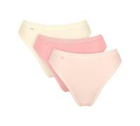 Taillenslip SLOGGI "Basic+ Tai", Damen, Gr. 50, bunt (rot, gelb), Single Jersey, Obermaterial: 95% Baumwolle, 5% Elasthan, unifarben, körpernah, Unterhosen Taillenslip, mit hohem Beinausschnitt, Cotto