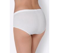 Maxislip SLOGGI "Chic" Gr. 44, 4 St., weiß (white) Damen Unterhosen Taillenslips mit Einsätzen aus elastischer Spitze (88500442-44)