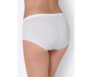 Taillenslip SLOGGI, Damen, Gr. 46, 4 Stk., weiß, 95% Baumwolle, 5% Elasthan, Spitze:9% Elasthan, 20% Baumwolle, 71% Polyamid, Unterhosen Taillenslip (65467840-46) weiß