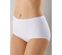 Taillenslip SLOGGI, Damen, Gr. 48, 3 Stk., weiß, 96% Baumwolle, 4% Elasthan, Unterhosen Taillenslip, Topseller (90329539-48) weiß