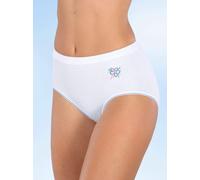 Sheego Slip aus supergekämmter Baumwolle 44 weiß-flieder-rosé