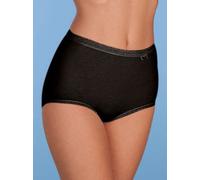 Taillenslip TRIUMPH, Damen, Gr. 38, 2 Stk., schwarz, 95% Baumwolle, 5% Elasthan, Unterhosen Taillenslip (838133-38) schwarz