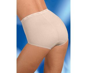 Taillenslip TRIUMPH, Damen, Gr. 54, 2 Stk., beige (elfenbein), 95% Baumwolle, 5% Elasthan, Unterhosen Taillenslip (814569-54) elfenbein