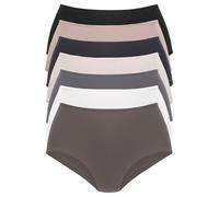 Taillenslip VIVANCE, Damen, Gr. 32/34, bunt (braun, weiß, grau, puder, schwarz, rosa), Single Jersey, Obermaterial: 95% Baumwolle, 5% Elasthan, unifarben, bequem, Unterhosen Taillenslip, in frischen u