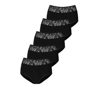 Taillenslip VIVANCE, Damen, Gr. 44/46, schwarz, Jersey, Obermaterial: 95% Baumwolle, 5% Elasthan. Spitze: 90% Polyamid, 10% Elasthan, unifarben, körpernah, Unterhosen Taillenslip, aus elastischer Baum