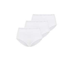 Taillenslip YSABEL MORA "BASIC COLLECTION COTTON WITH LACE", Damen, Gr. L, weiß, Obermaterial: 95% Baumwolle, 5% Elasthan, unifarben, Unterhosen Taillenslip, hochgeschnitten und mit zarter Spitze verf