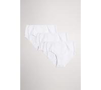 Taillenslip YSABEL MORA, Damen, Gr. XXL, weiß, Obermaterial: 90% Baumwolle, 10% Elasthan, Unterhosen Taillenslip, Spitze, elastisch, weich, formend, Baumwollmix (29001721-XXL) weiß