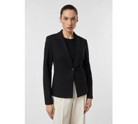 Taillierter Blazer aus weichem Jersey mit Reißverschlusstaschen schwarz 38