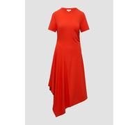 Tailliertes Midikleid mit Raffungen und asymmetrischem Rock 38 rot 2165853.3090.38