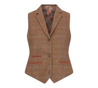 Tailored Fit Tweedweste für Damen in Eichenbraun mit Fischgrätenmuster EU 44 / UK 16