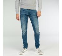 Slim-fit-Jeans PME LEGEND "Tailwheel PTR140", Herren, Gr. 34, Länge 36, blau (soft mid blau), Denim/Jeans, Obermaterial: 79% Baumwolle, 20% Polyester, 1% Elasthan, slim fit lang, Jeans Slim-fit-Jeans