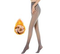 TaimeiMao Thermostrumpfhosen für Damen,Gefütterte Strumpfhose,Fleece Translucent Tights,Winter Strumpfhosen Damen Gefüttert,Wärmende Fleece Leggings für Damen (Kaffee-M(40-75kg))