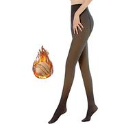 TaimeiMao Thermostrumpfhosen für Damen,Gefütterte Strumpfhose,Fleece Translucent Tights,Winter Strumpfhosen Damen Gefüttert,Wärmende Fleece Leggings für Damen (Schwarz-M(40-75kg)