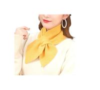 TAITUS Winter-Kreuzhals-Volltonfarbe-Damen-Strickschal, gestrickter kleiner quadratischer Schal, modischer kurzer Damen-Schal (yellow,One Size)