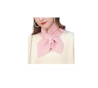 TAITUS Winter-Kreuzhals-Volltonfarbe-Damen-Strickschal, gestrickter kleiner quadratischer Schal, modischer kurzer Damen-Schal (pink,One Size)