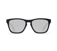 TAKE A SHOT Holz Sonnenbrille Eckig für Herren im Sportlichen Design Schwarz / Walnuss / Silber