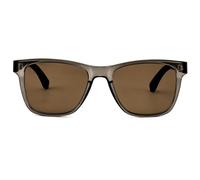 TAKE A SHOT Holz-Sonnenbrille Herren Eckig - Transparentes Grau TR90, UV400, Damen Lost In Space