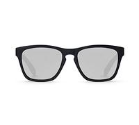 TAKE A SHOT Holz Sonnenbrille Eckig für Herren im Sportlichen Design Schwarz / Walnuss / Silber