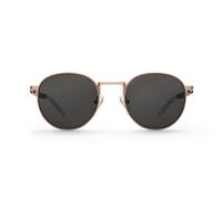 TAKE A SHOT Metall-Sonnenbrille Janis, Metallrahmen, Bügel mit Walnussholz, verspiegelte Gläser