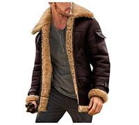 Take Idea Wildlederjacke Herren Winter Winterjacke Herren Mit Fell Hochwertiges Stehkragen Lederjacke Bomberjacke Winter Lammfell Mantel Trucker Jeansjacke Feldjacke MilitäRmantel ÜBerzieher