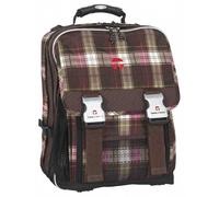 TAKE IT EASY Schulrucksack Mailand PLAID braun/pink