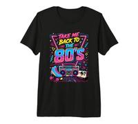 Take Me Back to The 80's Pop Culture Classic Throwback Fun Premium T-Shirt