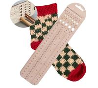 TAKONE Sockenlineal Zum Stricken - 4-Fach Und 6-Fach Sockenlehre Mit Nadelmaß & Zentimeterskala - Sockenbretter 36-47 Für Anfänger & Strickfans