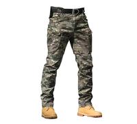Taktische Arbeitshose für Herren, Camouflage, Militär | Wasserabweisende Wanderhose | Trainingshose mit Taschen | Jogger, Outdoorhose, bequeme Passform | Cargohose | Gerade Freizeithose, camouflage, M