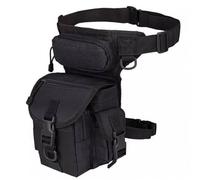 Taktische Beintasche Militär Beinbeutel MOLLE Hüfttasche für Herren Damen Motorrad Oberschenkeltasche Tactical Leg Bag Bein Taschen zum Wandern Reisen Camping Angeln-Black