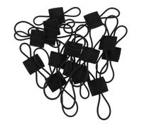 Taktische Gurtbandschlaufen aus Nylon 15 Stück für Outdoor | Schnellverstellung, Wetterfest, Schwarz, Elastische Gurtschlaufen, für Survival und Rucksackzubehör