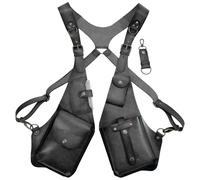 Taktische Halfter Tasche, Anti-Diebstahl-Leder-Doppelschulter-Achseltasche, Versteckte Unterarm Schultertasche, Verstellbarer Trage Schulterholster, universeller Gurtholster Für Herren, Schwarz