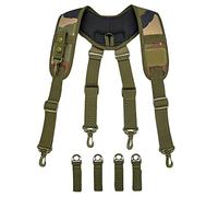 Taktische Hosenträger Duty Gürtel Harness Gepolstert Verstellbar Werkzeug Gürtel Hosenträger mit Schlüsselhalter und Klettverschluss Patch, Herren, camouflage, one size fits most