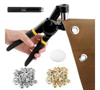 talifoca Ösenset, 3/8 Zoll Handheld Ösenset Manuelle Lochstanze Ösenpresse Maschine Zange Werkzeug Se mit 300 Stück 10 mm Ösen für Tarp Leder Stoff