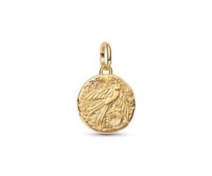 Talisman Charm-Anhänger Schwalbe, IP Gold