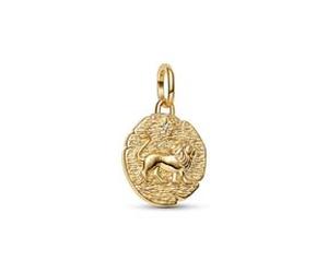 Talisman Medaillon-Charm Löwe, IP Gold, Zirkonia