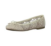 Tamaris 1-1-22111-26/474 IVORY MACRAMEE Ballerinas FS 2021 für Damen, beige, Größe 37 EU