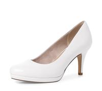 Tamaris 1-1-22444-29/123 WHITE PATENT Klassische Pumps HW 22/23 für Damen, weiß, Größe 40 EU