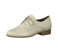 Tamaris 1-1-23218-26/438 CREAM LEATHER Elegante Schnürer FS 2021 für Damen, beige, Größe 41 EU