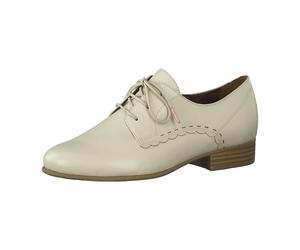 Tamaris 1-1-23218-26/438 CREAM LEATHER Elegante Schnürer FS 2021 für Damen, beige, Größe 41 EU