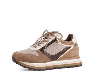 Tamaris 1-1-23706-27/190 WHITE/GOLD Sportliche Schnürer HW 21/22 für Damen, braun, Größe 36 EU