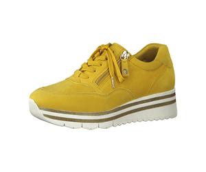 Tamaris 1-1-23707-26/432 IVORY PATENT Sportliche Schnürer FS 2021 für Damen, gelb, Größe 40 EU